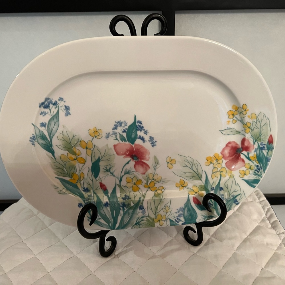Pillivuyt France ~ Decor Spring 🌸 Floral Lave-Vaissele 1991 Serving Platter 13”